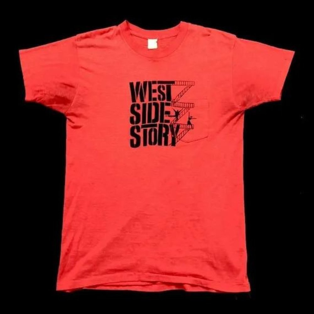 70s WEST SIDE STORY movie t shirt medium poly blend made in usa 60s 70s